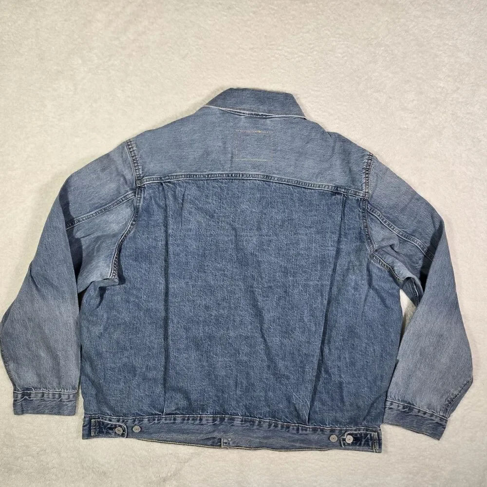 Levi's Premium Type II Two 2‎ Selvedge Denim Trucker Jacket Indigo Men Size XL